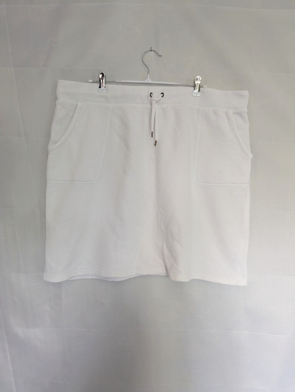 L.L. Bean Cotton Terry Casual Pull-on Skirt White XL